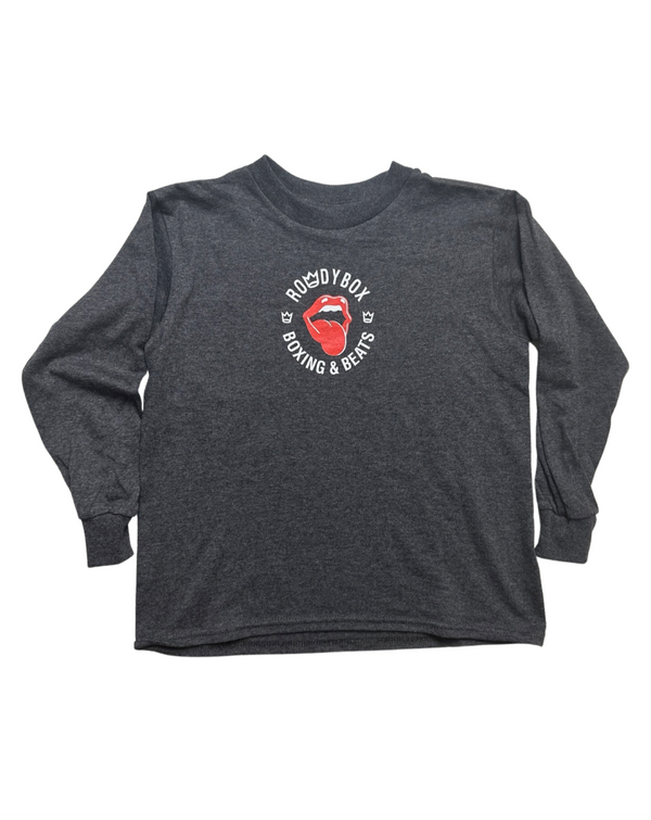 Kids Mouthy Long Sleeve- Heather Grey