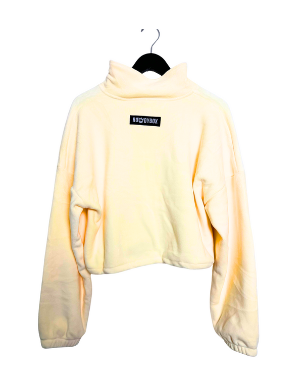 Micro-Sherpa Fleece Zip-Up - Off White